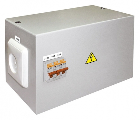 TDM ELECTRIC SQ1601-0008 Ящик с трансформатором понижающим ЯТП-0,25 220/42-3авт. TDM